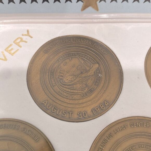 Discovery Series Antiqued 6 Solid Bronze Coins NASA Space Shuttle - Picture 6 of 9